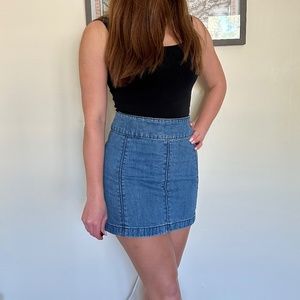 Free People Modern Femme Flare Denim Mini